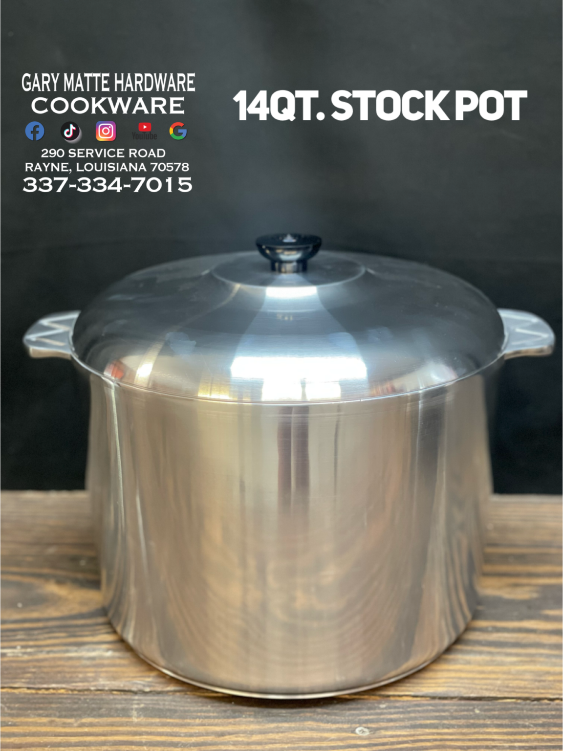 McWare Stock Pot Gary Matte Hardware