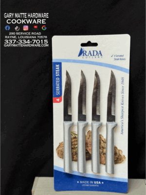 4 Serrated Steak Knives Set 