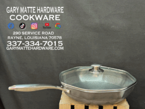 Stainless Steel Wok with Handle & Lid
